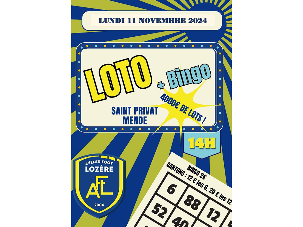 Image d'illustration de LOTO + BINGO DE L’AVENIR FOOT LOZERE