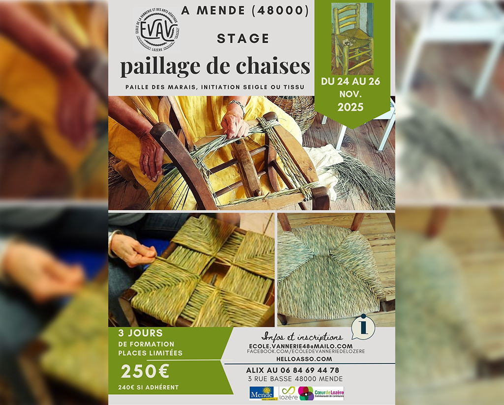 Image d'illustration de STAGE DE VANNERIE : RÉNOVATION DE CHAISES