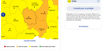 Image d'illustration de Vigilance orange pluie-inondation et jaune orages