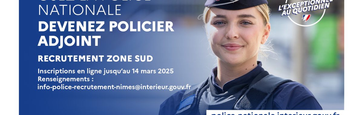 Image d'illustration de la page Recrutement de policiers adjoints à Mende