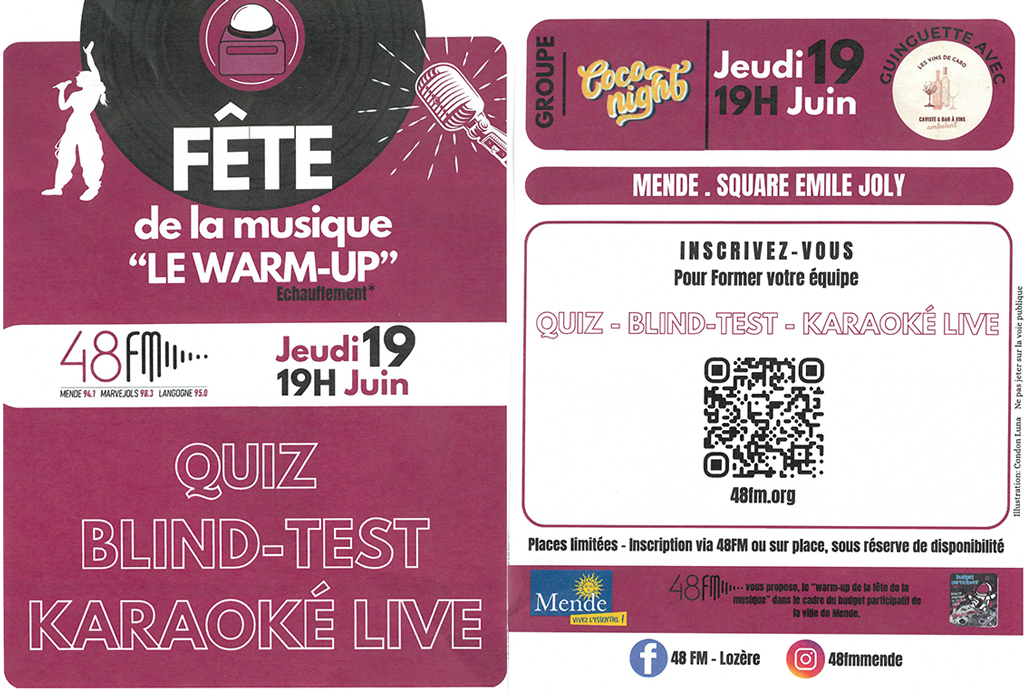 Image d'illustration de LE WARM-UP DE LA FÊTE DE LA MUSIQUE