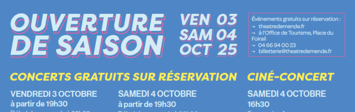 Image d'illustration de la page Week-end ouverture de saison culturelle