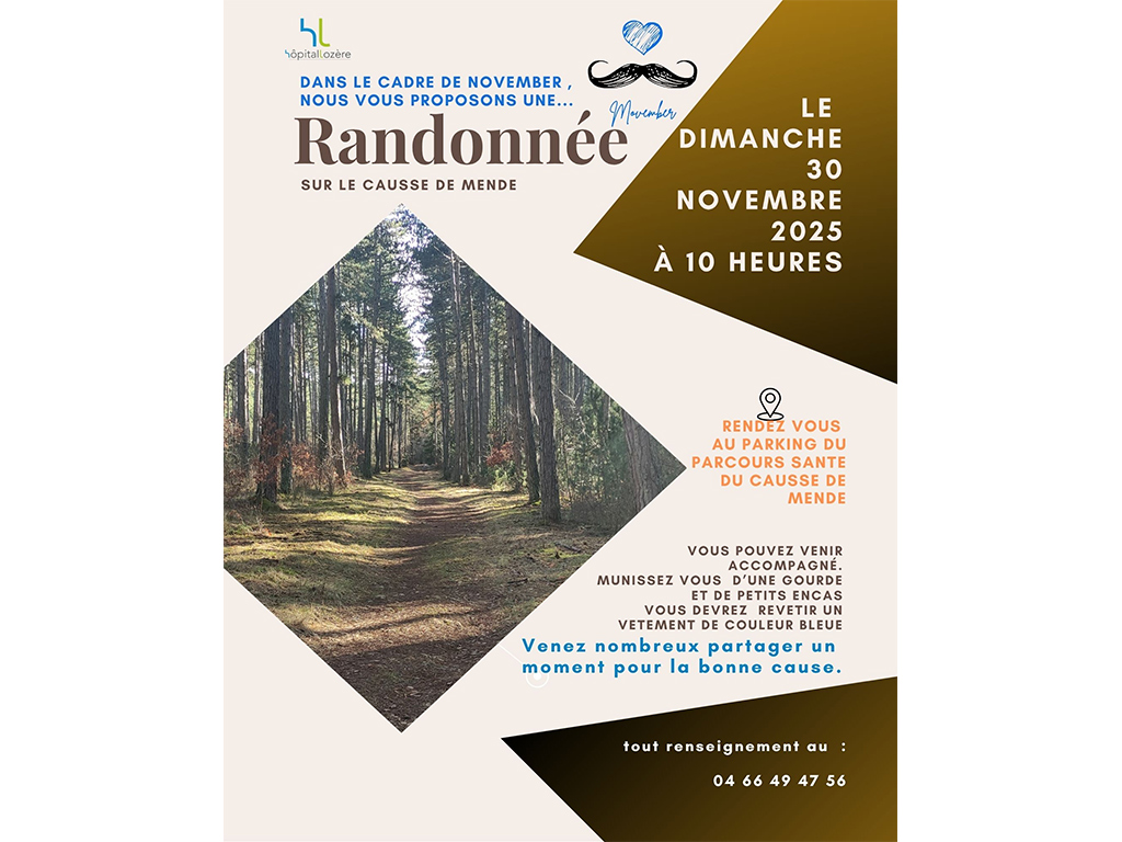 Image d'illustration de RANDONNÉE DE SOLIDARITÉ « MOVEMBER »